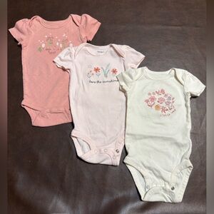 Carter's Pink and Cream Baby One Pieces Set